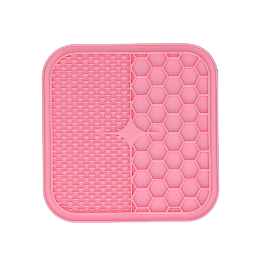 Eat Slow Live Longer Leckmatte Duo aus Silikon für Hunde und Katzen 21 x21 cm