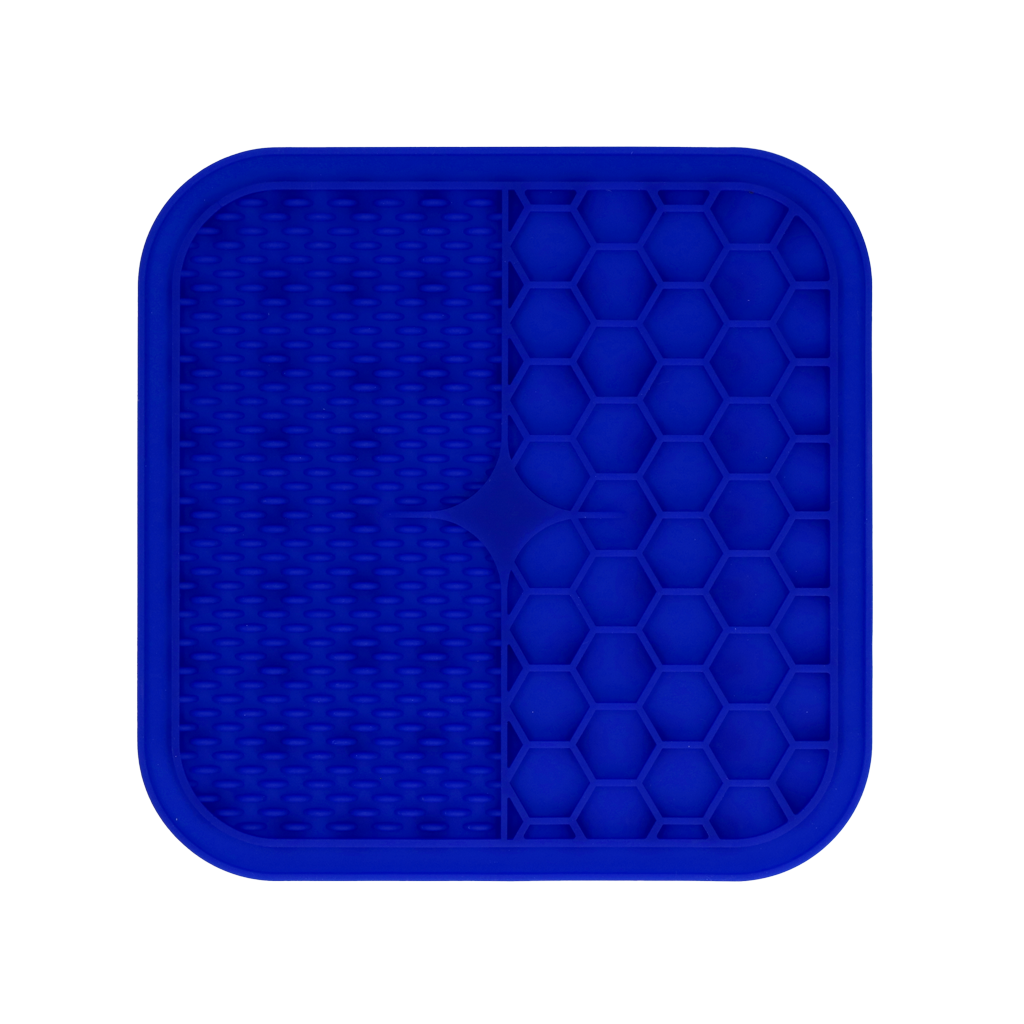 Eat Slow Live Longer Leckmatte Duo aus Silikon für Hunde und Katzen 21 x21 cm