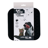 Eat Slow Live Longer Leckmatte Duo aus Silikon für Hunde und Katzen 21 x21 cm