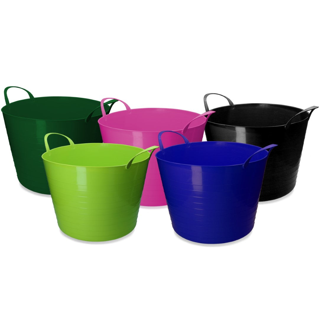 vPlast Flexi Eimer V-Trug, Kunststoff — flexibler Garten- und Haushaltseimer