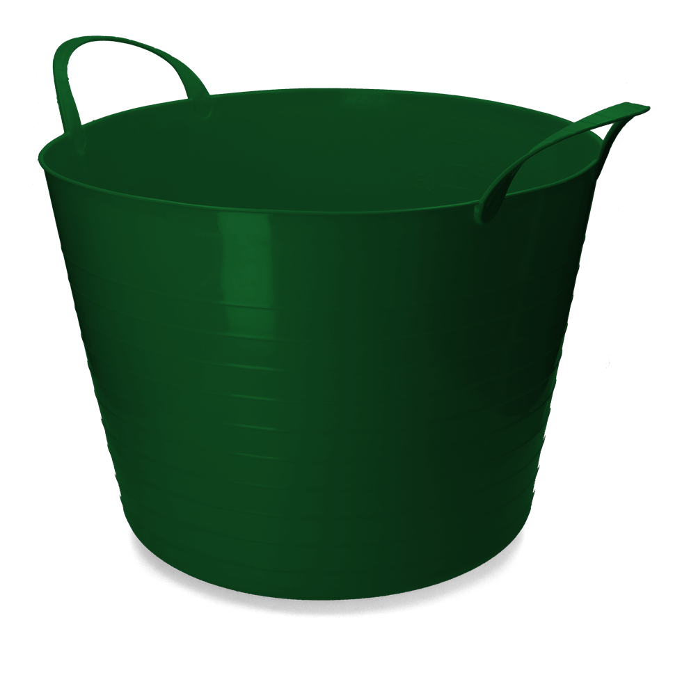 vPlast Flexi Eimer V-Trug, Kunststoff — flexibler Garten- und Haushaltseimer