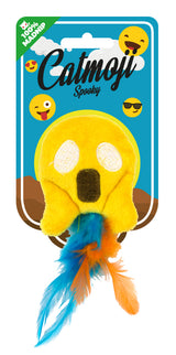 Katzenspielzeug Catmoji Spooky, Fleece, Federn, MADNIP, Ø 6 cm