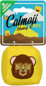 Catmoji Katzenspielzeug Cube Monkey, MADNIP-Füllung, Ø 7 cm