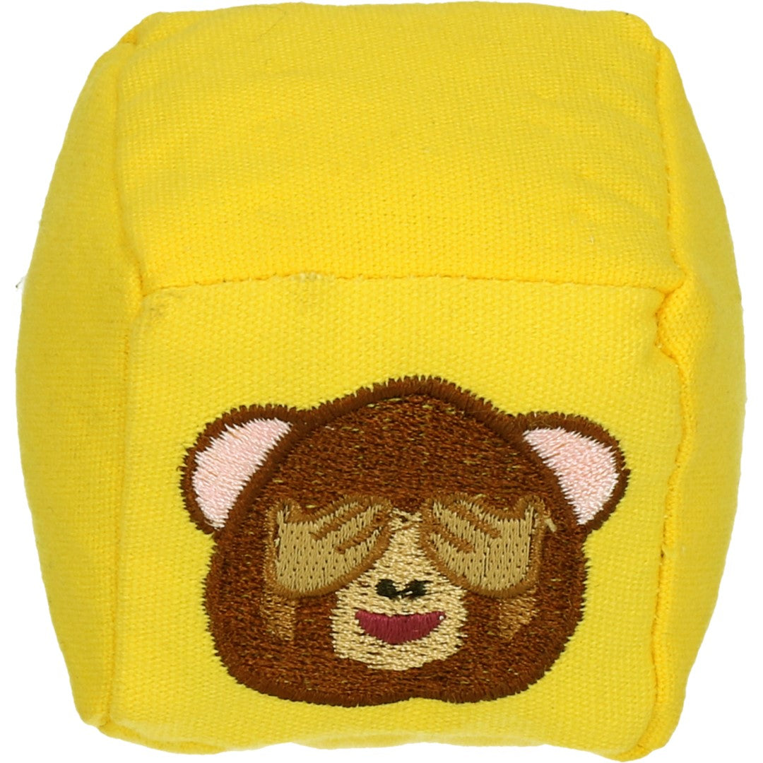 Catmoji Katzenspielzeug Cube Monkey, MADNIP-Füllung, Ø 7 cm