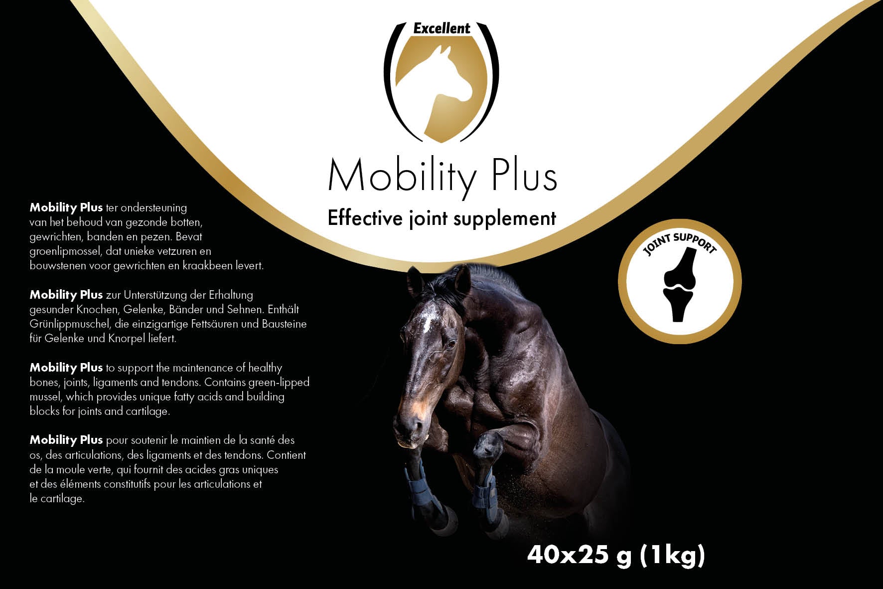 Excellent Horse Mobility Plus zur Gelenkunterstützung, 40 x 25 g