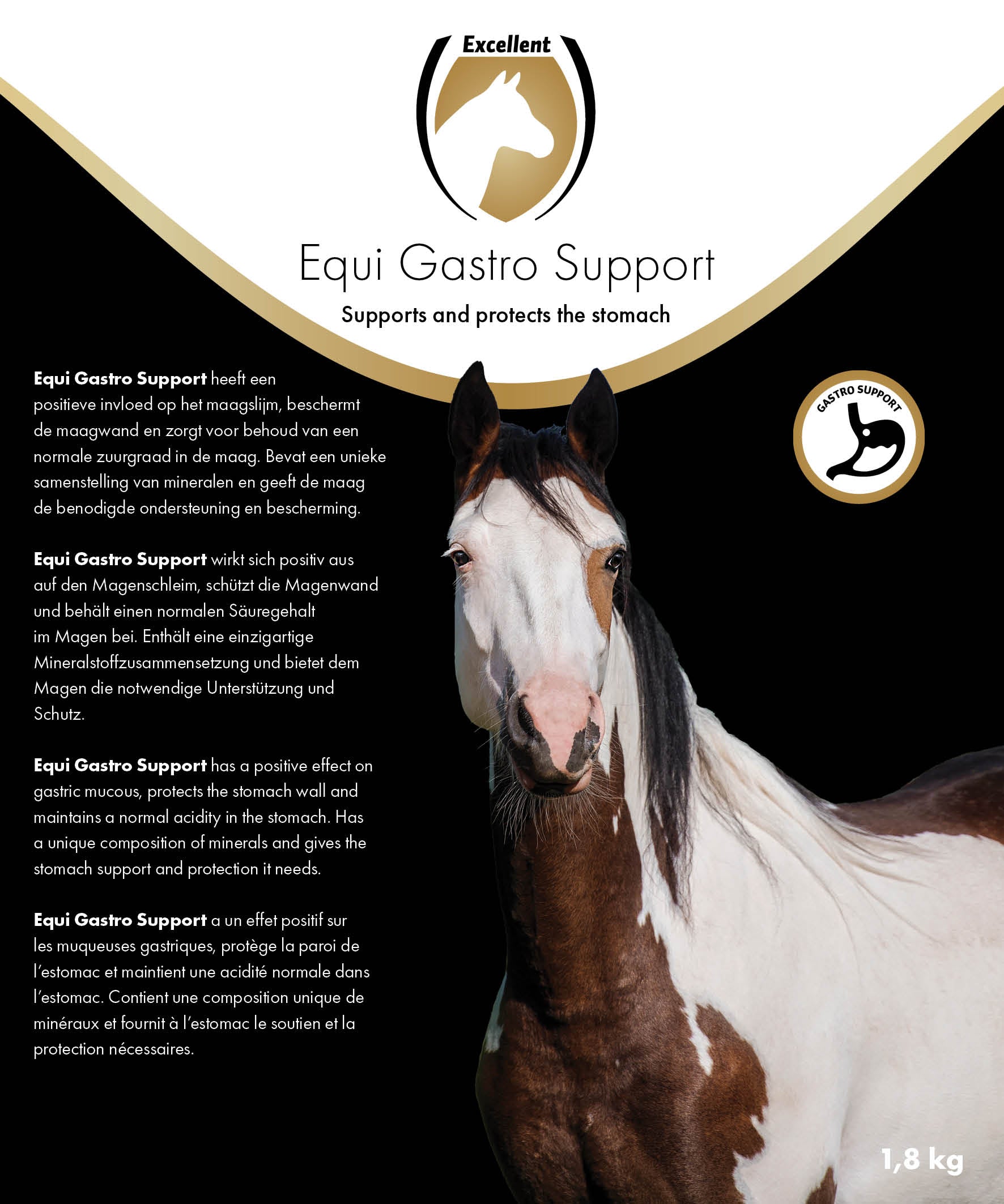 Excellent Horse Gastro Support, Magenunterstützung Pferd, 1,8 kg
