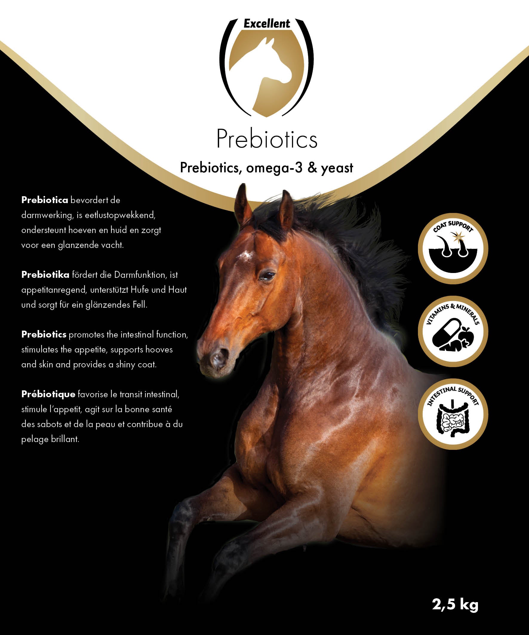 Excellent Horse Prebiotika für Pferde, 2,5 kg