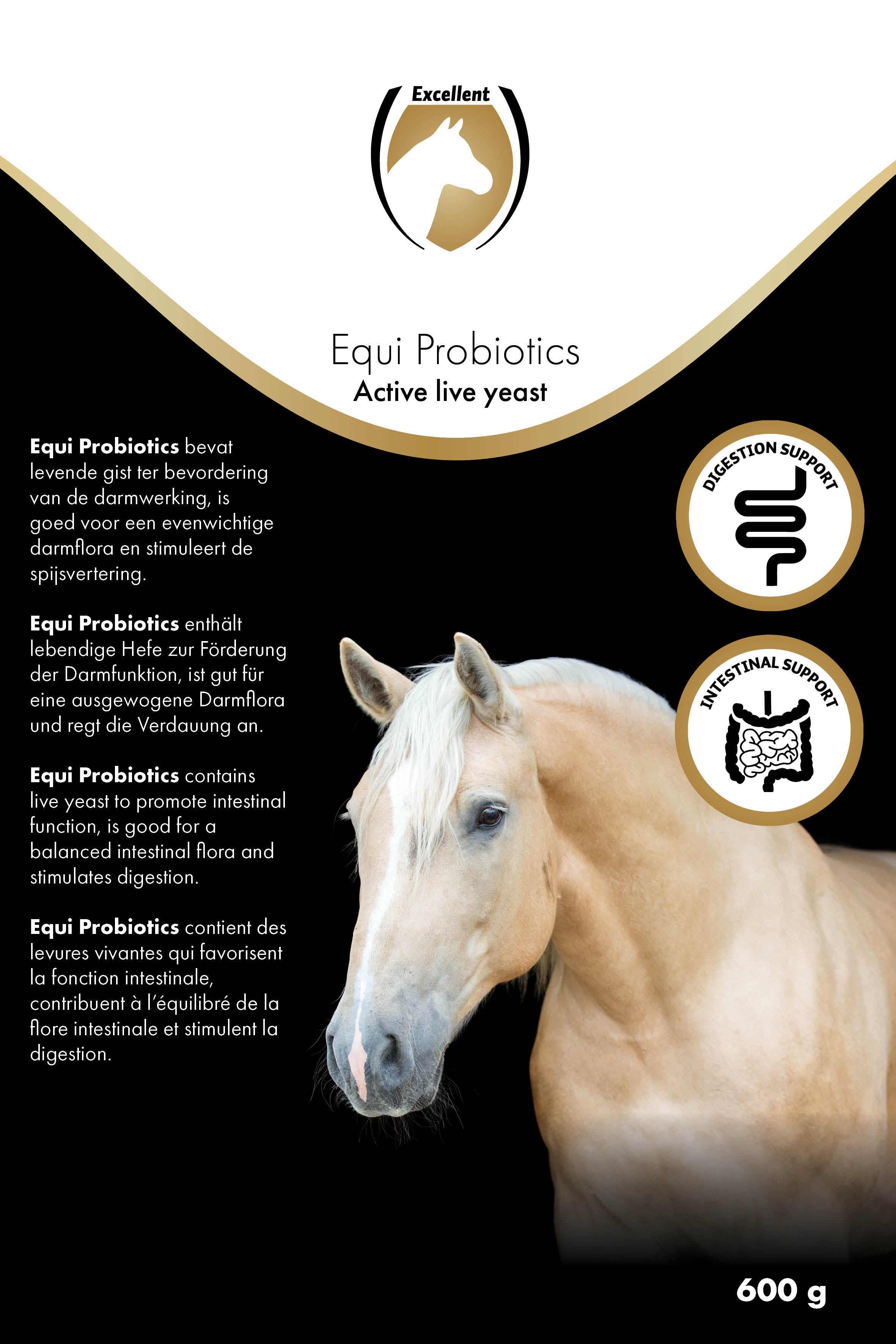 Excellent Horse Probiotika Pulver für Pferde, 600 g
