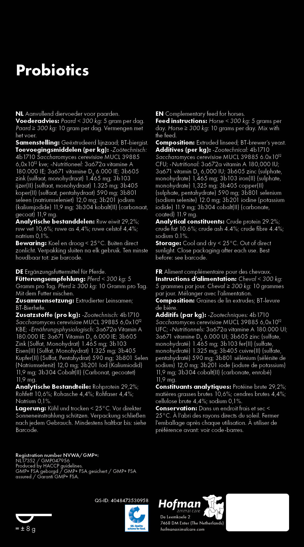 Excellent Horse Probiotika Pulver für Pferde, 600 g