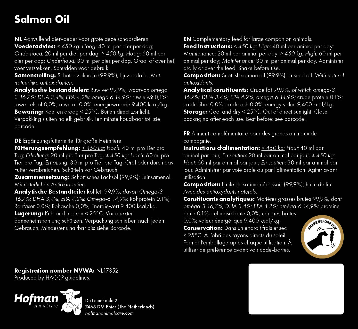 Excellent Horse Lachsöl für Pferde, 2,5 l