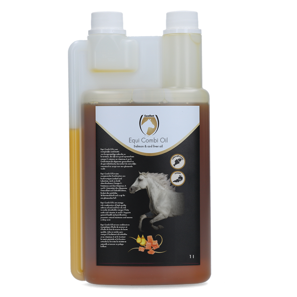 Excellent Horse Combi Oil für Pferde, Lachsöl und Lebertran, 1l