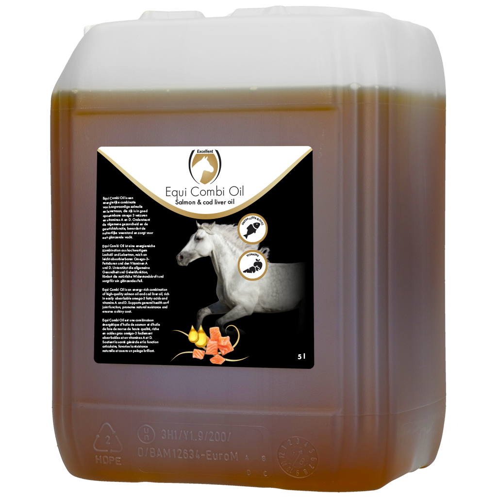 Excellent Horse Combi Oil für Pferde, Lachsöl und Lebertran, 5 l