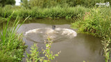 Dog Comets Hundeball, Naturkautschuk, schwimmfähig, schwarz/grün, Ø 6 cm