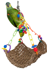 Feather World Vogel-Schaukel, Seegras, Kunststoff, 32 x 32 x 32 cm