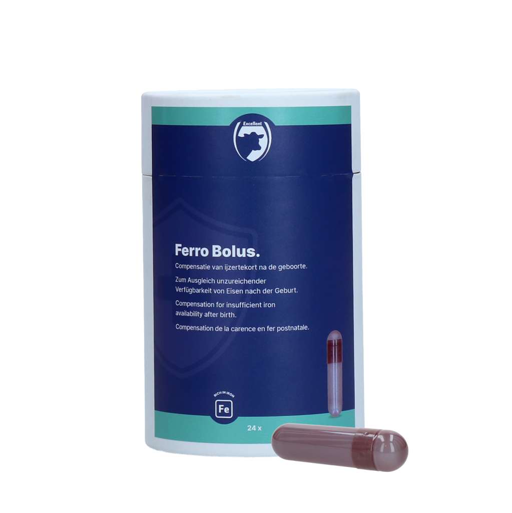Excellent Ferro Bolus, Eisenergänzung für Kälber, 24 x 9 g