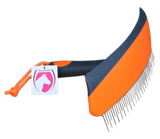 Schweißmesser und Kamm, ergonomisch, Orange/Schwarz