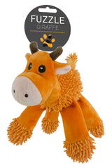 Fuzzle Hundespielzeug Giraffe, 5 Quietschgeräusche, 22 x 22 cm