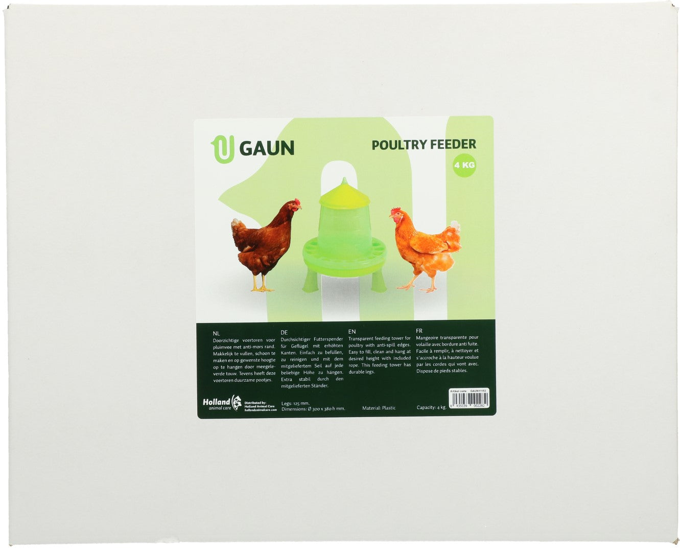 Gaun Geflügel Futterautomat, mit Ständer, Limonengrün