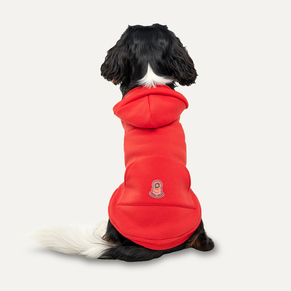 Goo-eez Hundepullover Fleece, Kangaroo, Größe M, Rot/Schwarz