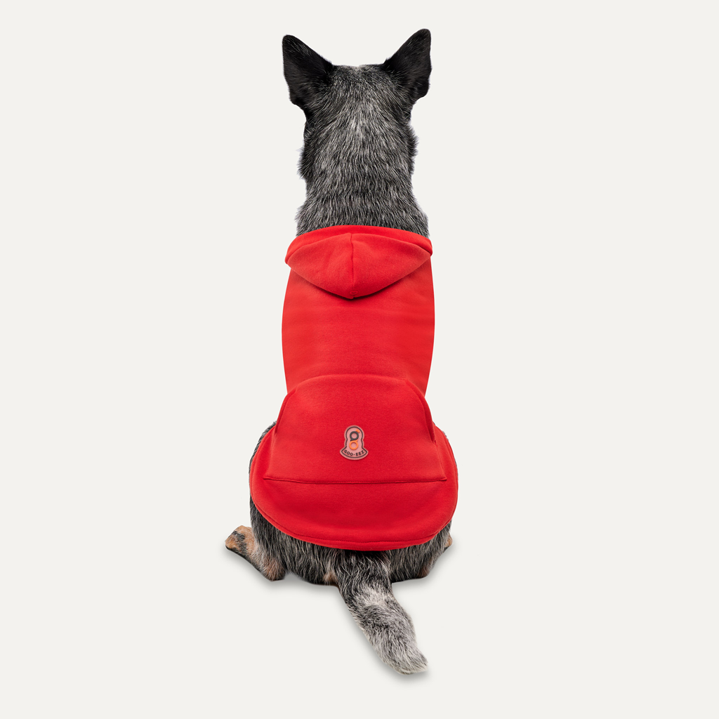 Goo-eez Hundepullover Fleece, Kangaroo, Größe L, Rot/Schwarz