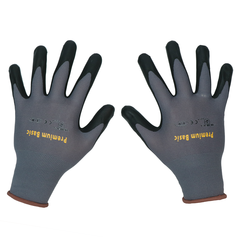 Keron Nylonhandschuh Premium Basic mit Nitrilschaumbeschichtung, öl- und wasserabweisend