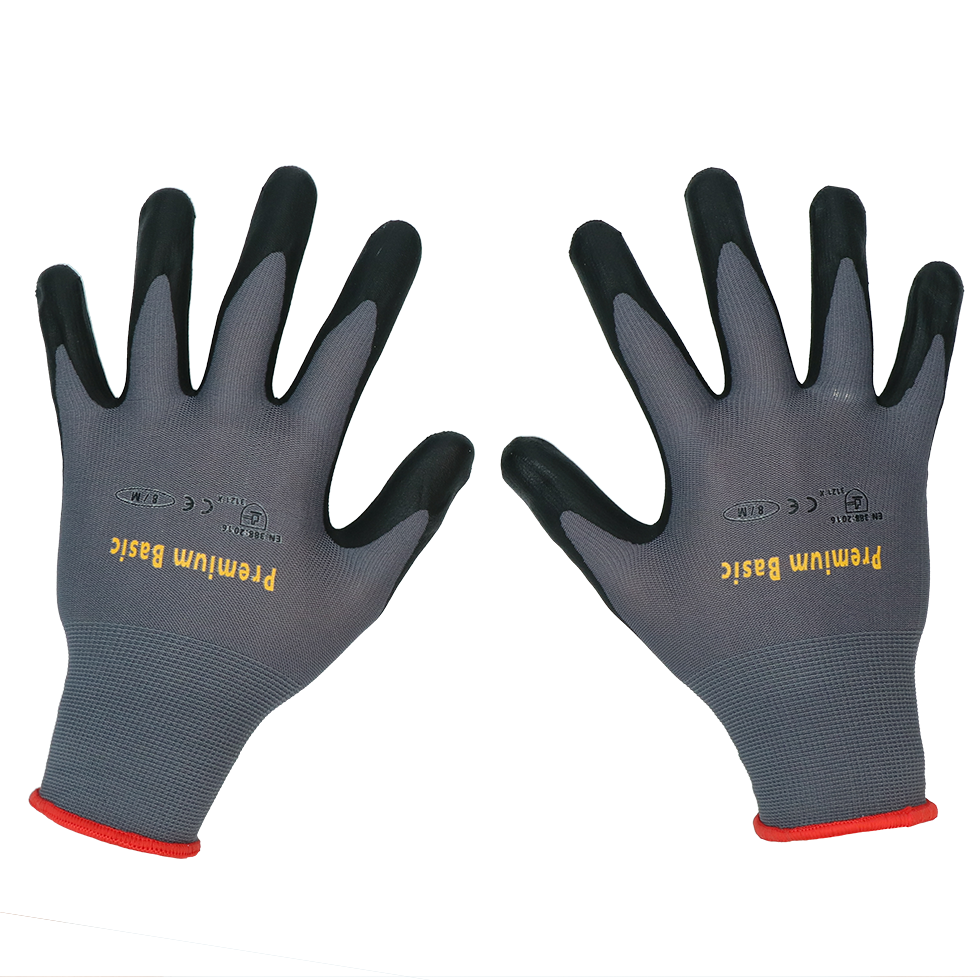 Keron Nylonhandschuh Premium Basic mit Nitrilschaumbeschichtung, öl- und wasserabweisend