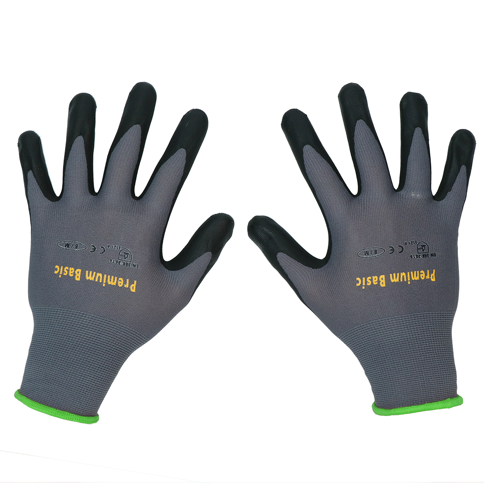 Keron Nylonhandschuh Premium Basic mit Nitrilschaumbeschichtung, öl- und wasserabweisend