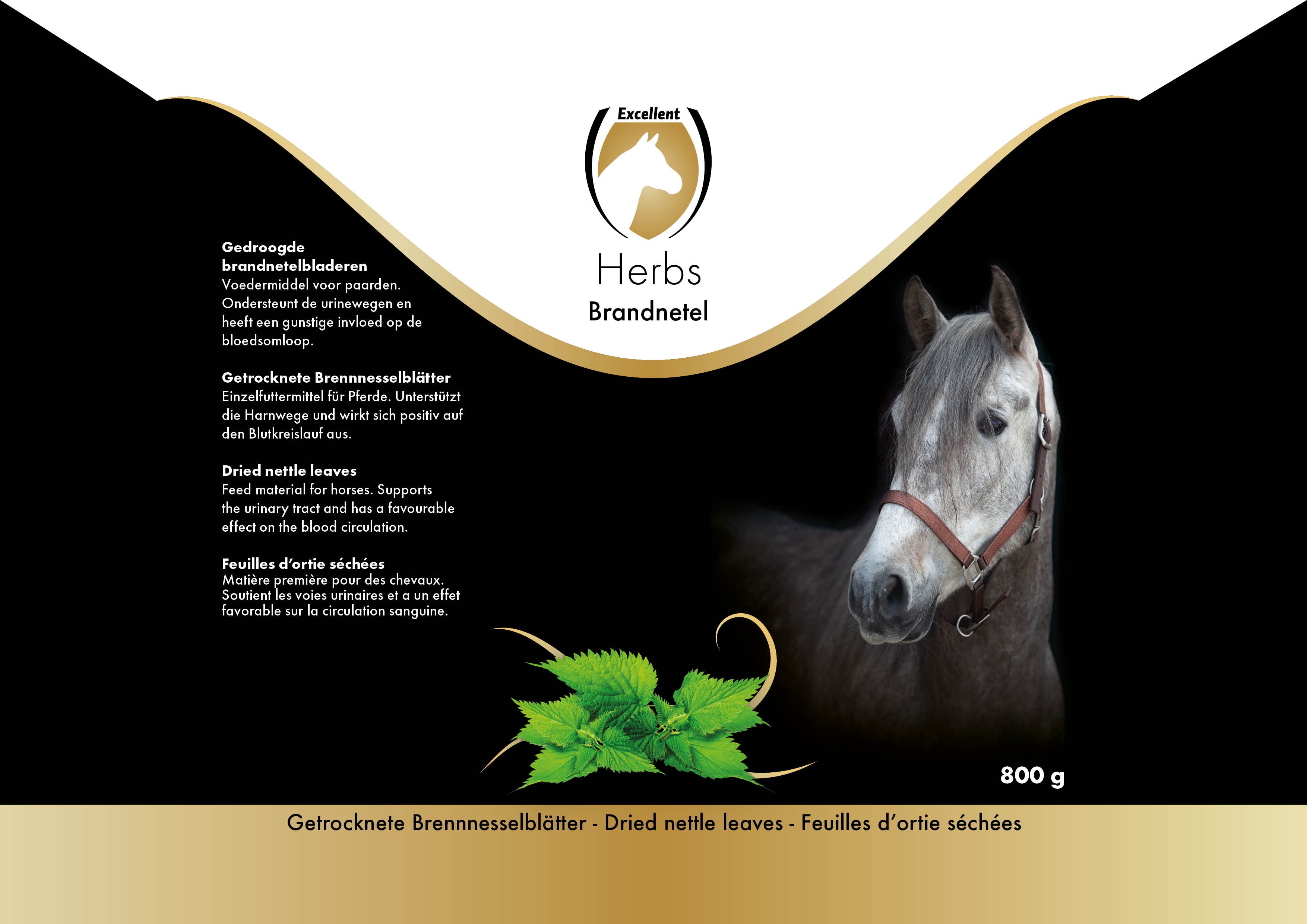 Excellent Horse Brennnessel für Pferde, 800 g