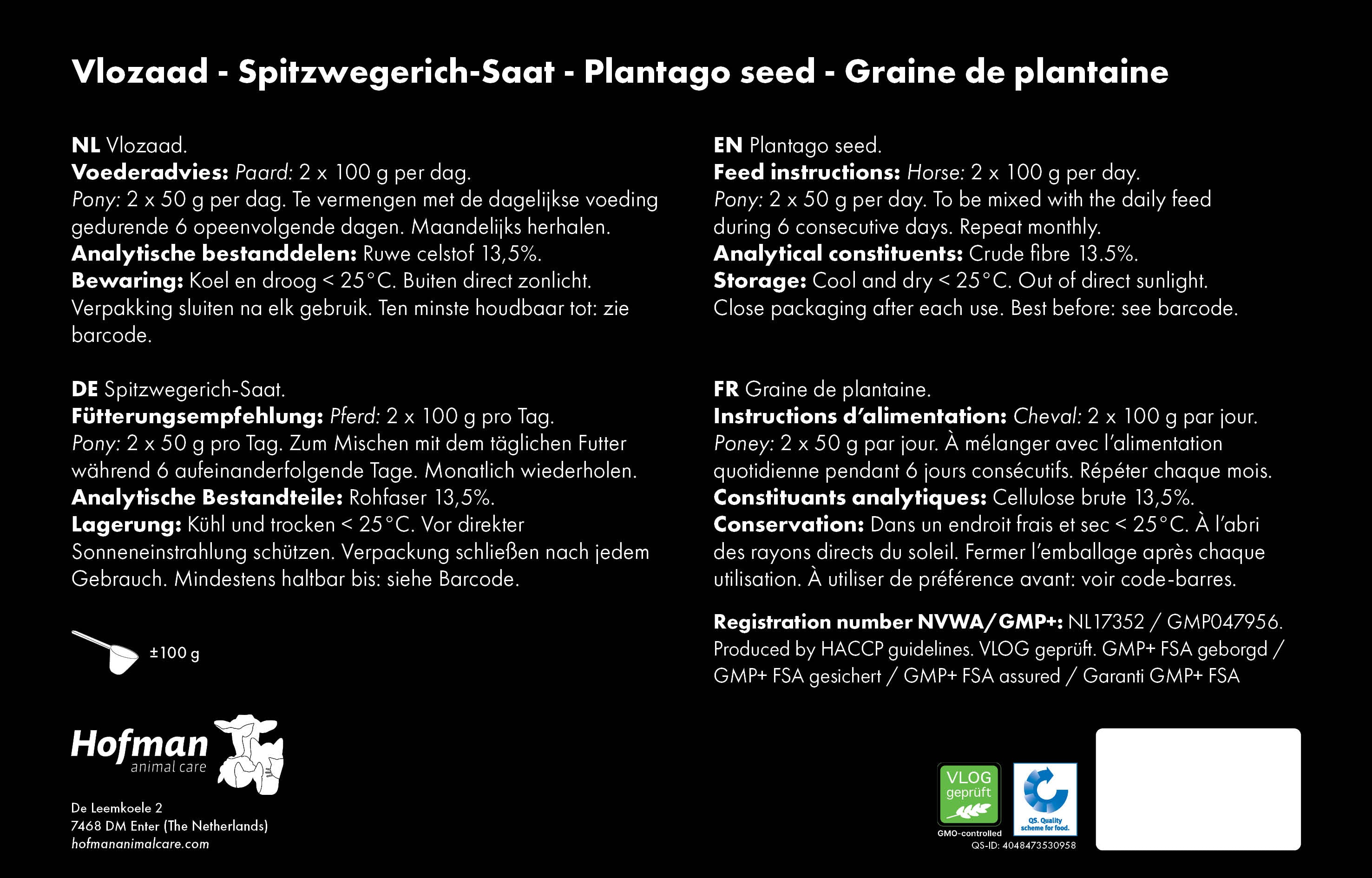 Excellent Horse Herbs Spitzwegerich-Saat für Pferde, 17 kg