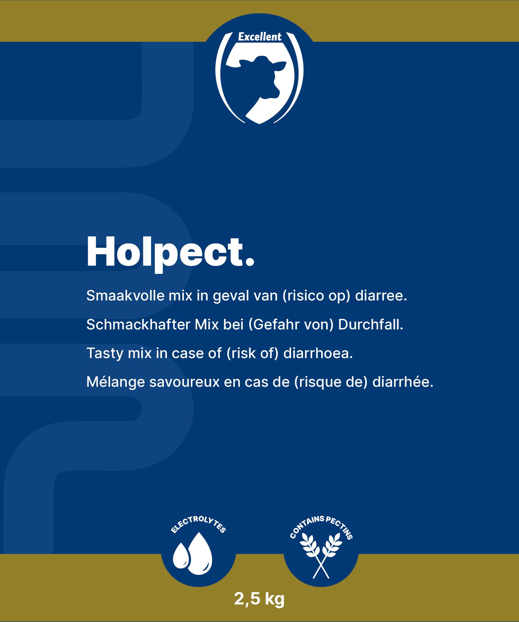 Holpect Diät-Ergänzungsfuttermittel für Kälber, Elektrolytstabilisierung, 2,5 kg