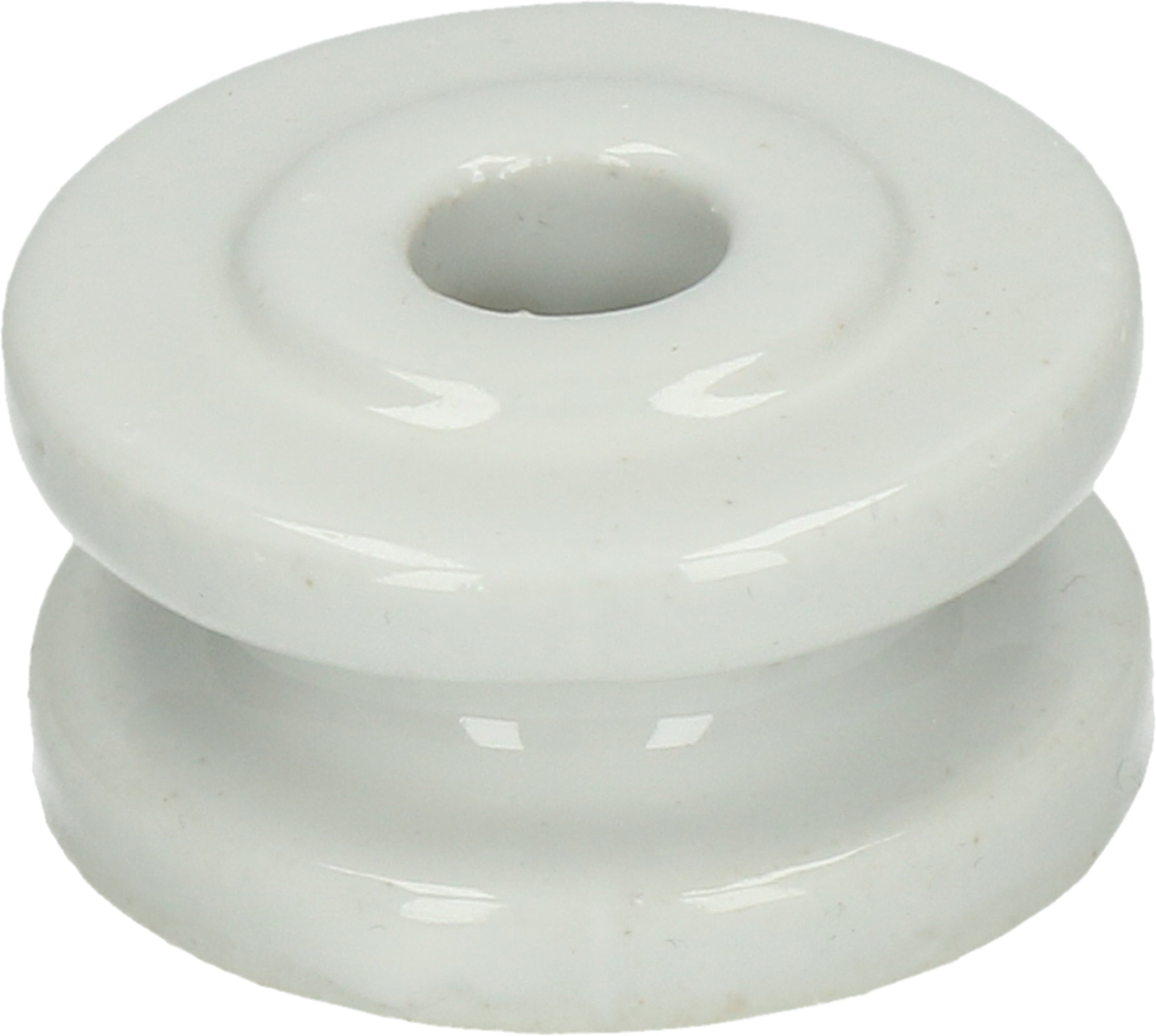 Eckrolle Porzellan, Ø 50 mm, weiß
