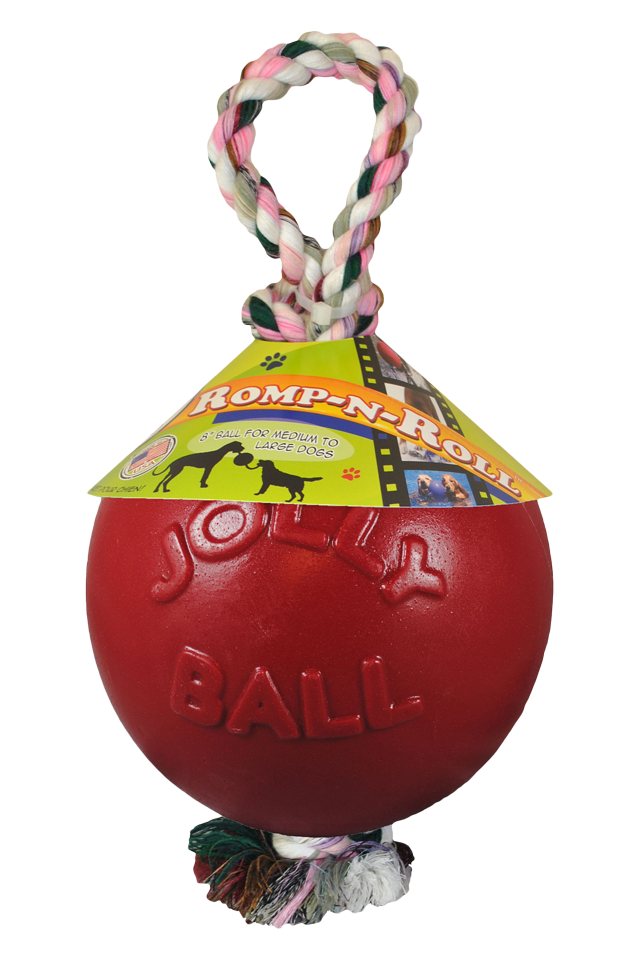 Jolly Pets Hundespielzeug Romp-n-Roll, rot, Größe L, Ø 20 cm