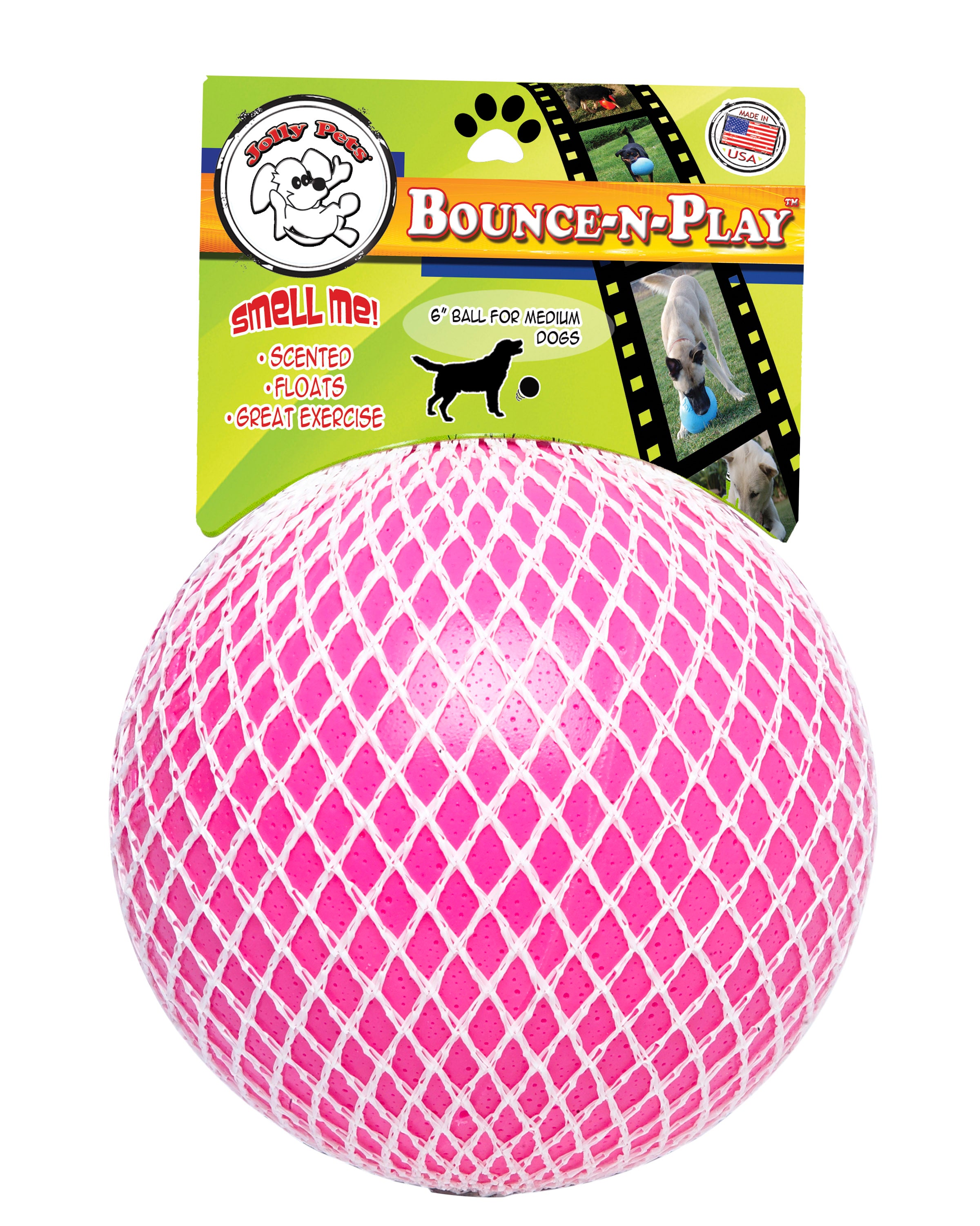 Jolly Pets Bounce-n Play Hundeball rosa schwimmfähig, robust
