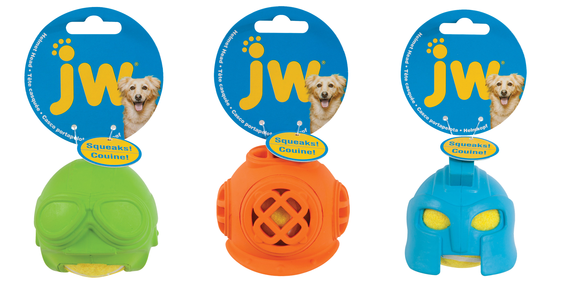 JW Hundespielzeug Helmet Heads Aviator, Gummi, Quietscher