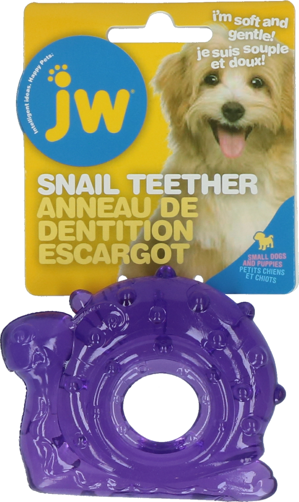 JW Hundespielzeug Snail, Naturkautschuk, zahnschonend, für Welpen und kleine Hunde