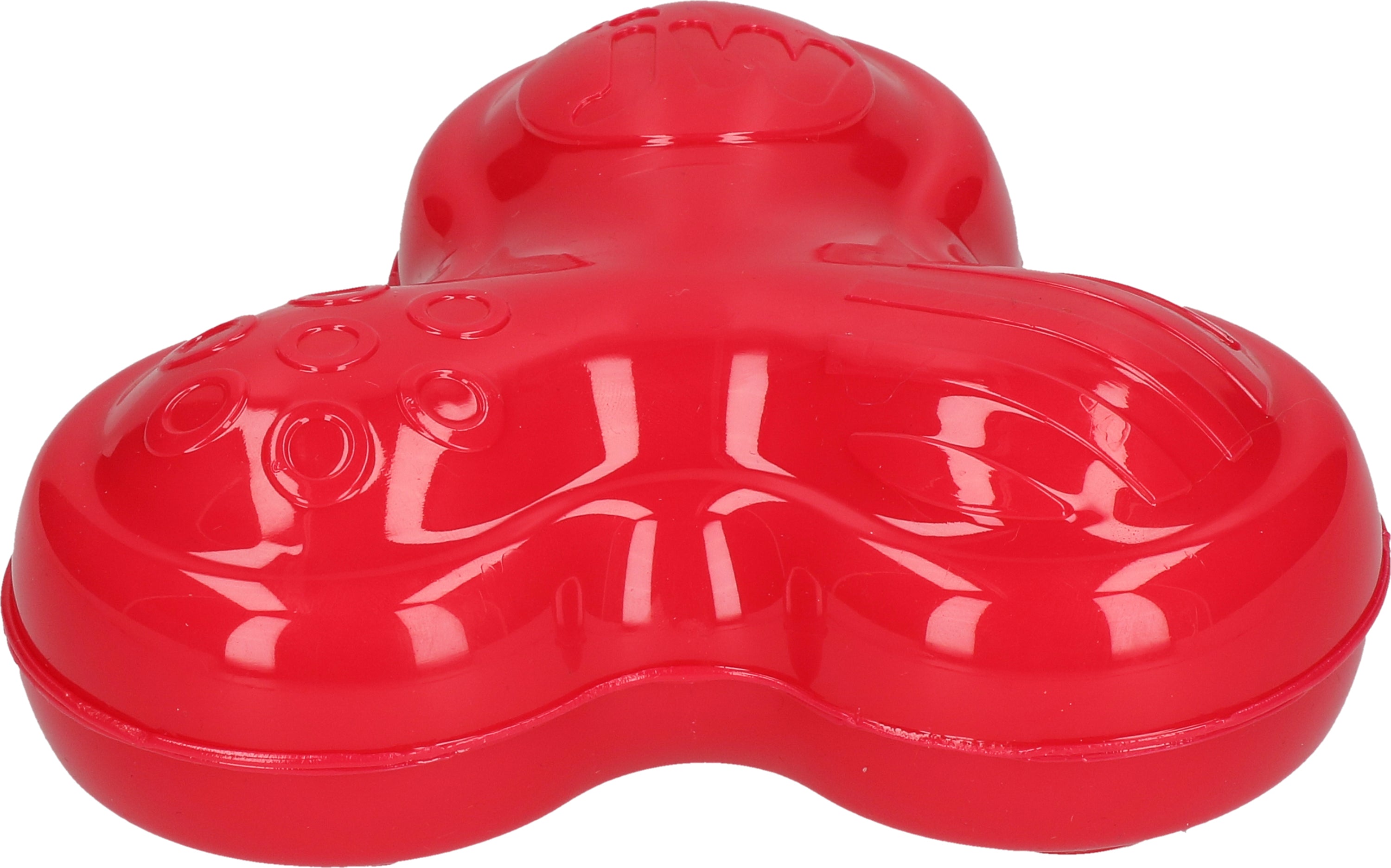 JW Hundespielzeug Gummi, 3 Quietschkammern, rot