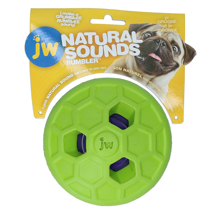 JW Hundespielzeug Gummi, Natural Sounds Rumbler, Ø 12 cm