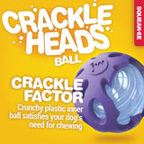 JW Hundespielzeug Ball, Kautschuk, Crackle Heads, L, Ø 10 cm