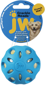 JW Hundespielzeug Crackle Heads Ball, M, Ø 7,5 cm