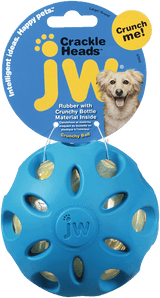 JW Hundespielzeug Ball, Kautschuk, Crackle Heads, L, Ø 10 cm