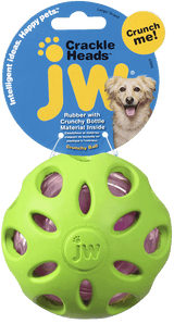 JW Hundespielzeug Ball, Kautschuk, Crackle Heads, L, Ø 10 cm