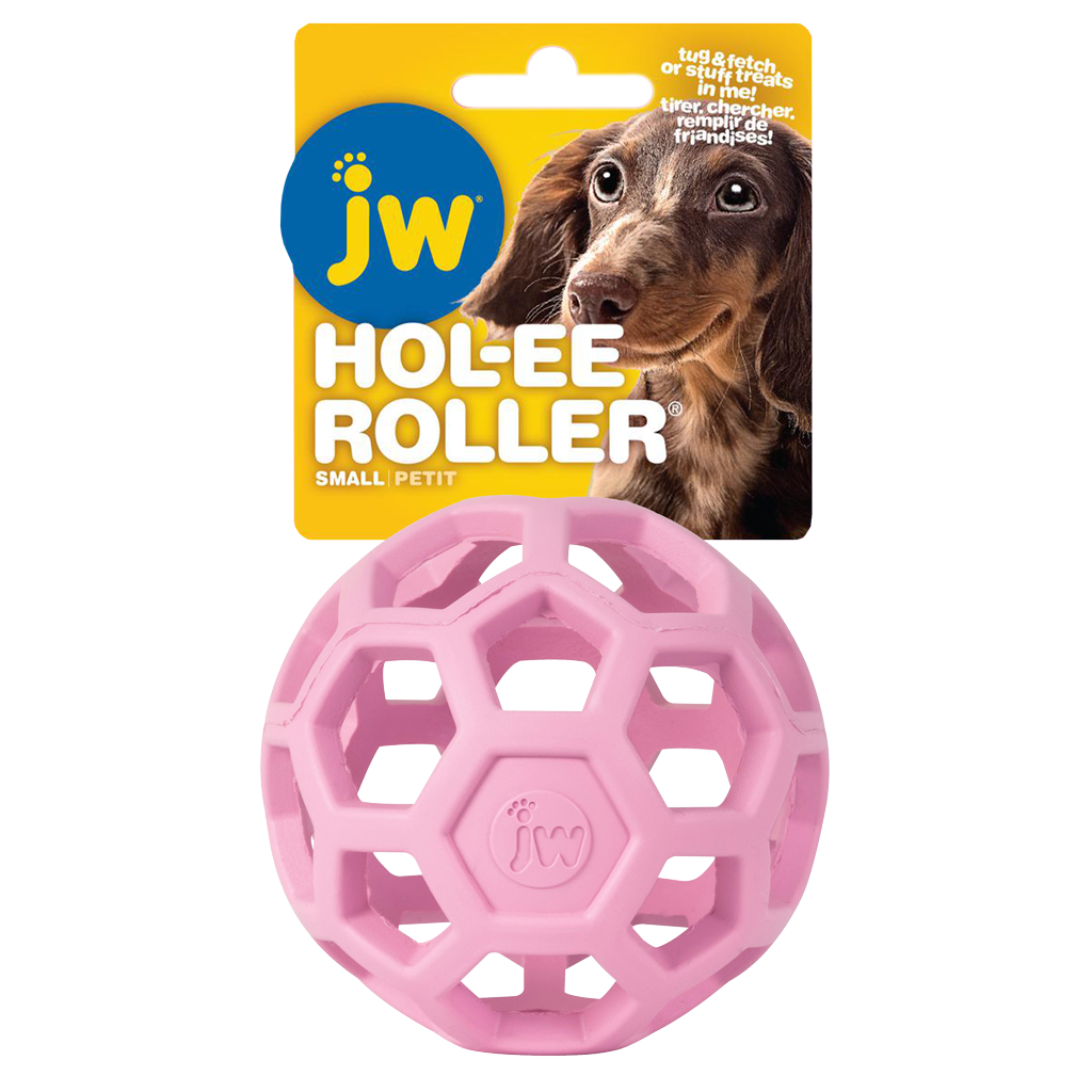 JW Hundespielzeug Hol-ee Roller, L, Ø 9 cm aus Naturkautschuk