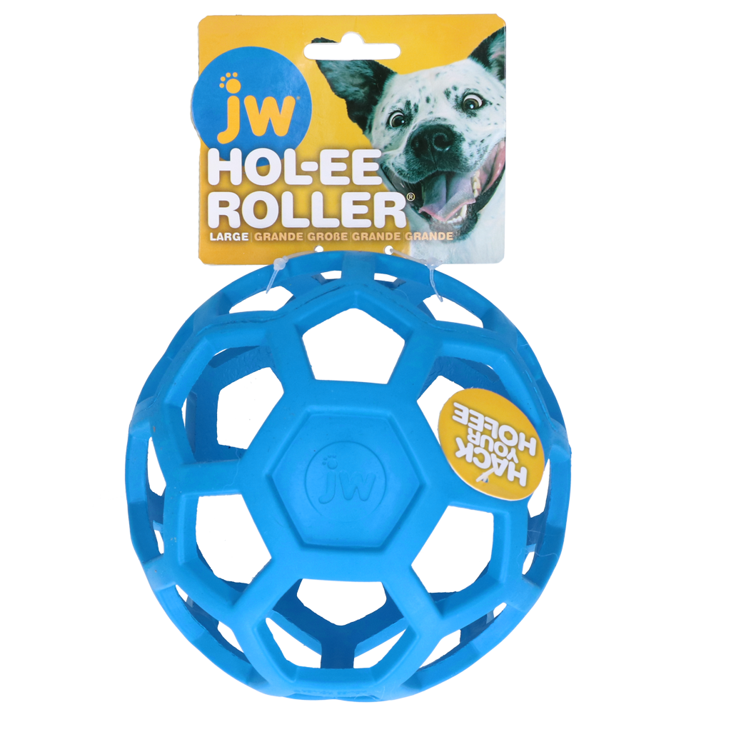 JW Hol-ee Roller Hundespielzeug aus Naturkautschuk zum Kauen & Apportieren