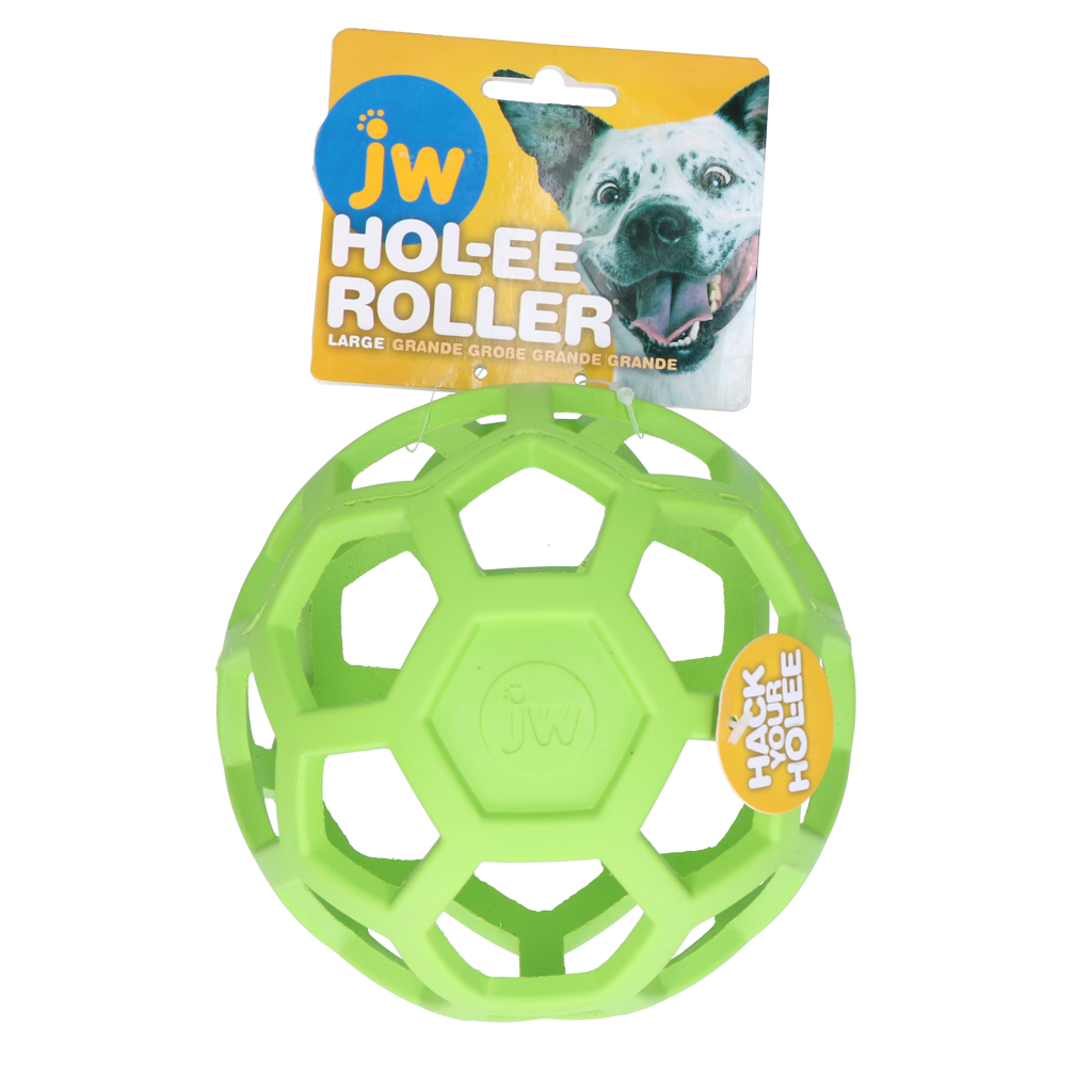 JW Hol-ee Roller Hundespielzeug aus Naturkautschuk zum Kauen & Apportieren