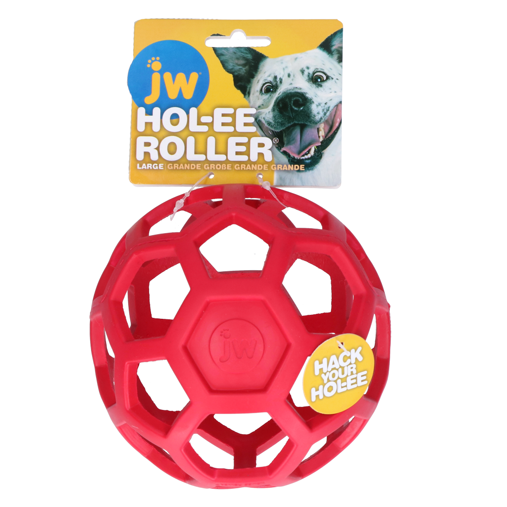JW Hol-ee Roller Hundespielzeug aus Naturkautschuk zum Kauen & Apportieren