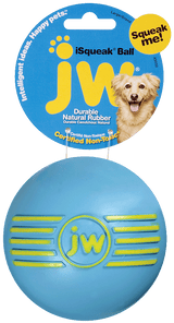 JW Hundespielzeug Ball, iSqueak, L, Ø 10 cm, Kautschuk, mit Quietscher
