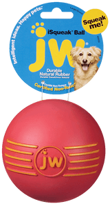 JW Hundespielzeug Ball, iSqueak, L, Ø 10 cm, Kautschuk, mit Quietscher