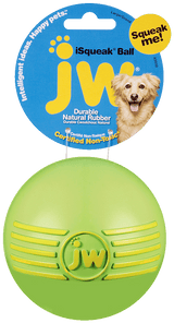 JW Hundespielzeug Ball, iSqueak, L, Ø 10 cm, Kautschuk, mit Quietscher