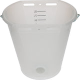 Kälbereimer, weiß transparent, flach, 2-seitig, 8 l