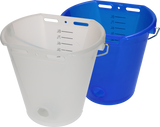 Tränkeeimer für Kälber, weiß transparent, blau, 8 l